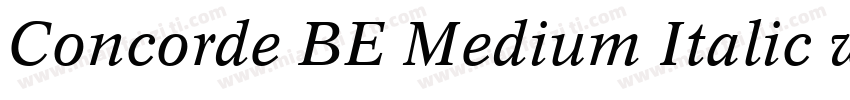 Concorde BE Medium Italic with Olds字体转换